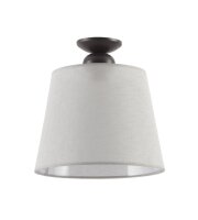 Plafonnier Tissu Gris &Oslash;38cm LOCOLA Plafonnier