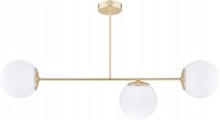 Deckenleuchte 3-flammig Glas Gold E27 L:80 cm blendarm