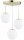 Pendelleuchte Metall Glas Gold E27 B:30 cm blendarm