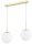 Pendelleuchte Glas Gold 2-flammig E27 L:40 cm blendarm