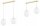Pendelleuchte Glas Gold 2-flammig E27 L:40 cm blendarm