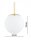 Pendelleuchte Glas Gold 2-flammig E27 L:40 cm blendarm