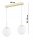 Pendelleuchte Glas Gold 2-flammig E27 L:40 cm blendarm