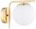 Wandleuchte Gold Glas Kugel Metall E27 B:22 cm blendarm