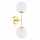 Wandleuchte Glas Gold Up Down 2-flammig E27 H:40 cm