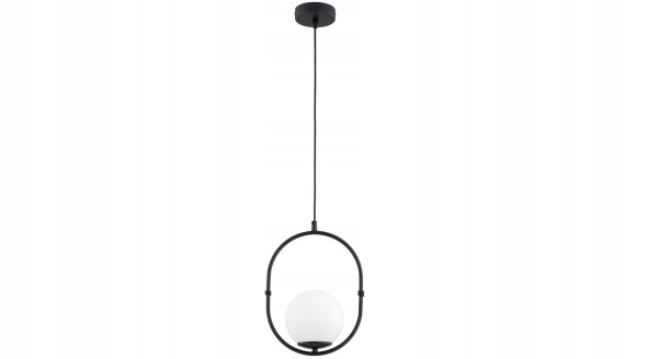 Hängelampe Glas Metall Schwarz E27 B:14 cm blendarm