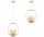 Pendelleuchte Glas Metall Gold E27 B:14 cm Modern edel