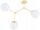 Deckenleuchte 3-flammig Glas Gold E27 60 cm Modern