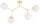 Deckenleuchte 4-flammig Glas Gold E27 L:80 cm blendarm