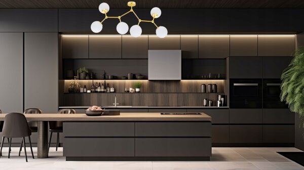 Deckenleuchte 6-flammig Glas Gold E27 80 cm Modern