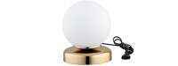 Tischlampe Glas Weiß Gold E27 H:16 cm edel dekorativ