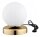 Tischlampe Glas Weiß Gold E27 H:16 cm edel dekorativ
