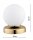 Tischlampe Glas Weiß Gold E27 H:16 cm edel dekorativ