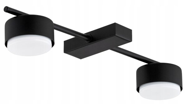 Deckenleuchte 2-flammig Schwarz GX53 L:30 cm Modern