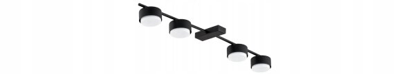 Deckenleuchte 4-flammig Schwarz GX53 L:60 cm Modern