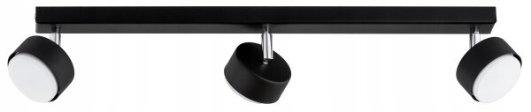 Deckenspot verstellbar Schwarz 3-flammig GX53 L:60 cm