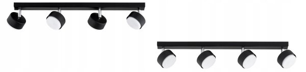 Deckenspot flexibel 4-flammig Schwarz GX53 L:60 cm
