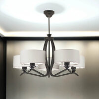 Lampe de plafond graphite blanc Ø66cm DAGNO Salle...