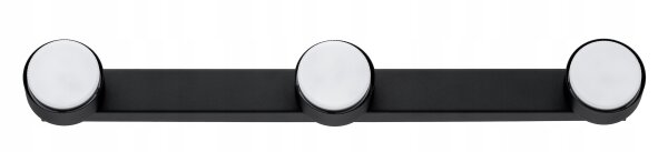 Deckenleuchte 3-flammig Schwarz GX53 L:60 cm Modern