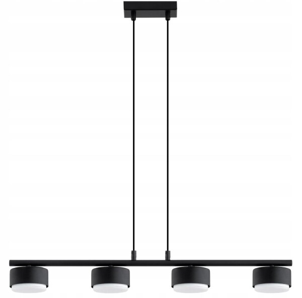 Pendelleuchte 4-flammig Schwarz GX53 L:70 cm Modern