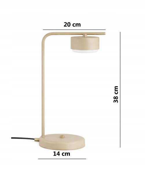 Tischleuchte Beige Metall GX53 38 cm Modern wohnlich