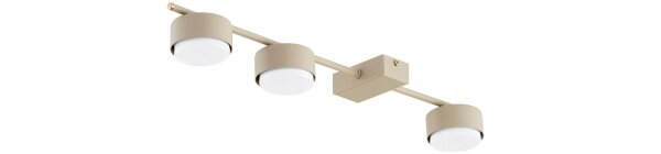 Deckenleuchte 3-flammig Metall Ecru GX53 L:50 cm Modern