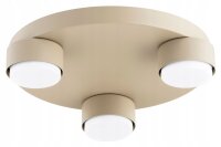 Deckenleuchte Metall 3-flammig Ecru GX53 B:30 cm Modern