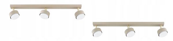 Deckenspot verstellbar 3-flammig Ecru GX53 L:60 cm