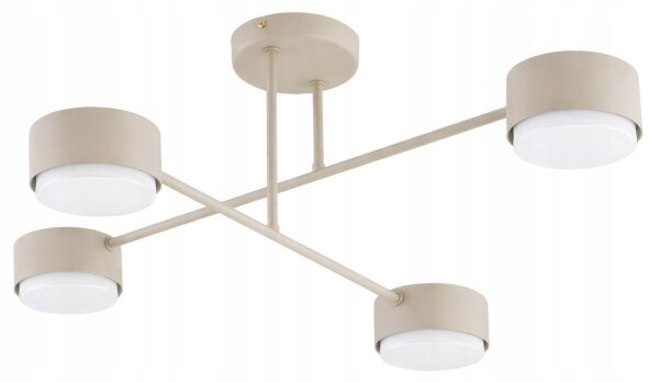 Deckenleuchte 4-flammig Ecru GX53 B:60 cm blendarm