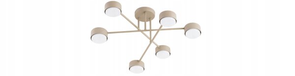 Deckenlampe 6-flammig Metall Ecru GX53 B:60 cm blendarm