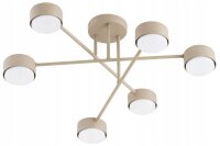 Deckenlampe 6-flammig Metall Ecru GX53 B:60 cm blendarm