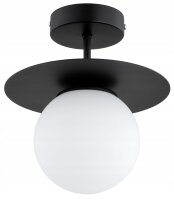 Deckenlampe Glas Schwarz Weiß E27 B:20 cm dekorativ