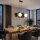 Pendelleuchte Glas Metall Schwarz E27 L:60 cm 4-flammig