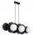 Pendelleuchte 6-flammig Metall Glas Schwarz E27 L:75 cm