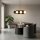 Pendelleuchte 6-flammig Metall Glas Schwarz E27 L:75 cm