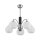 Plafonnier NABO Chrome Marron Blanc &Oslash;58cm Lampe