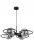 Pendelleuchte 4-flammig Rauchglas blendarm E27 L:60 cm