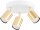 Deckenspot flexibel Weiß Gold GU10 Ø20 cm blendarm