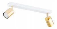Deckenspot schwenkbar Weiß Gold GU10 40 cm Modern