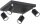 Deckenspot 4-flammig Schwarz Metall GU10 B:30 cm Modern