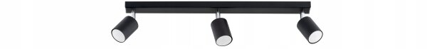 Deckenspot verstellbar Schwarz 3-flammig GU10 L:60 cm