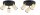 Deckenspot verstellbar Schwarz Gold Metall GU10 B:20 cm
