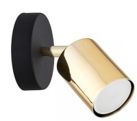 Wandspot schwenkbar Schwarz Gold Metall GU10 B:55 cm