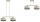 Pendelleuchte 2-flammig Beige Gold E27 L:50 cm Metall