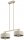 Pendelleuchte 2-flammig Beige Gold E27 L:50 cm Metall