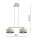 Pendelleuchte 2-flammig Beige Gold E27 L:50 cm Metall