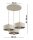 Pendelleuchte 3-flammig Beige Gold E27 B:30 cm Metall