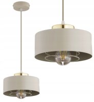 Pendelleuchte Metall Beige Gold E27 B:20 cm Modern