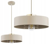 Pendelleuchte Beige Gold Metall E27 Ø30 cm rund...