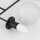 Pendelleuchte Glas Metall Schwarz Retro E27 B:15 cm